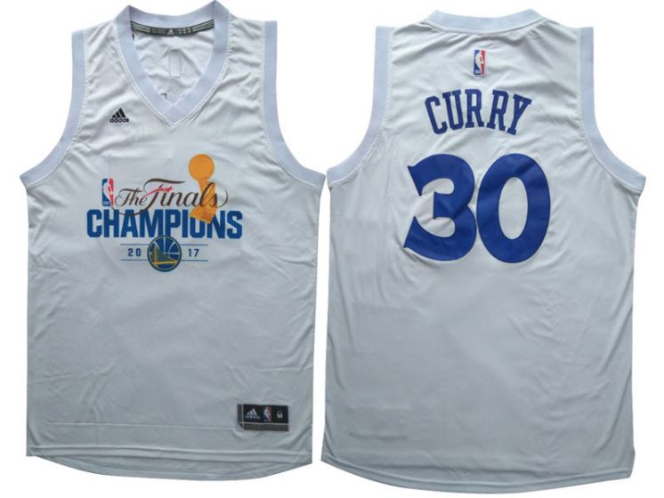 Men Golden State Warriors #30 Curry White Champions NBA Jerseys